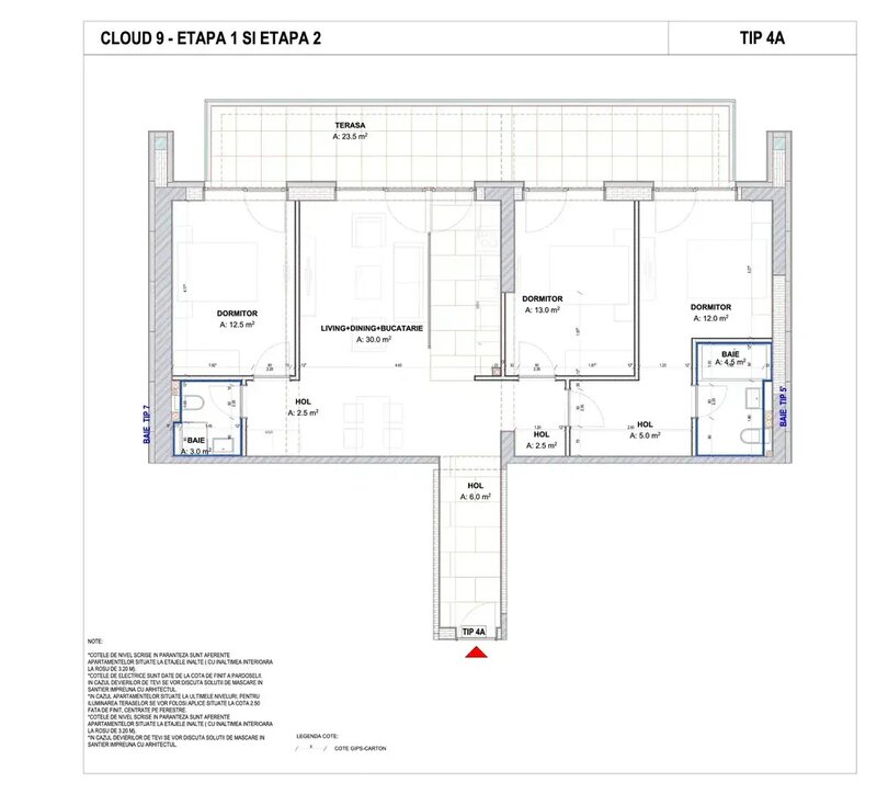 Nord Apartament 4 camere - direct dezvoltator